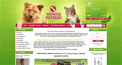Desktop Screenshot of krmivo-potreby.cz